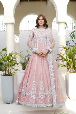 Incredible Pakistani Bridal Maxi Dress in Stunning Pink 👗