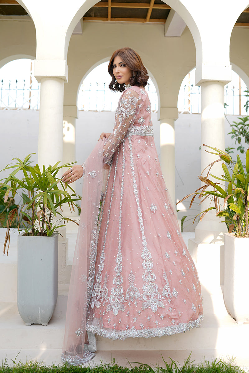 Incredible Pakistani Bridal Maxi Dress in Stunning Pink 👗